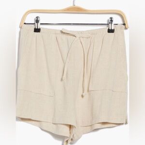 Bobeau Linen Blend Drawstring Shorts